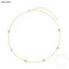 ANDYWEN 925 Sterling Silver Gold Transparent Turquoise Charms 4mm Zircon Chains Choker Necklace 2020 Rock Punk Fine Jewelry Q0531