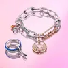 New Fine Jewelry Women Fit Original Pandora Me Series Beads Bracelet Fai da te Charms Plata De Ley 925 Sterling Silver Accessorie294s