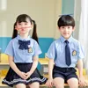 Kläder Sats Asiatisk Anime Style Kindergarten Kids Graduation Po School Uniform Set Elementary Unisex Stage Performance Kostymer