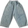 Jongens jeans lente meisjes rechte losse denim broek baby casual kinderen al-match broek broek bodems 210615