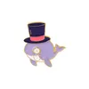 Mignon chapeau baleine broches broche pour femmes mode robe manteau chemise Demin métal drôle broche broches Badges Promotion cadeau bijoux