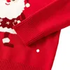 Kazak 2-7Y Yürüyor Çocuk Erkek Bebek Kız Uzun Kollu Noel Baba Örme Kazak Noel Giysileri Tops