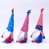 American Forest Old Man Doll American Flag Independence Day Faceless Dolls Window Creative Decoration w-00703