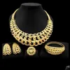 Earrings & Necklace Jewelry Sets Yaili Factory Direct Sales Brazilian Gold Set Wholesale Womens Wide Chain Latest Design Jewellery Drop Deli