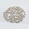 Silver Plated Bracelet Large Hole Spacer Bead Colorless Alloy Round Loose Beads 1000 pcs/pack DADWZ030 Spacers