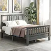 US-amerikanische Vorrats-Schlafzimmer-Möbel Holzplattformbett mit Kopfteil und Fußbrett, voll (grau) A18