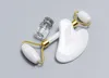 Fast EMS ship Jade Roller for Face and Gua Sha Set Beauty Cosmetic Facial Skin Massager Tool Original Handcraft Natural white6715388