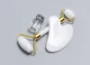 Fast EMS Ship Jade Roller for Face och Gua Sha Set Beauty Cosmetic Facial Skin Massager Tool Original Handcraft Natural White6715388