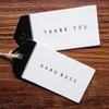 Bookmark 50pcs HAND MADE THANK YOU Printed Paper Gift Tags Kids Stationery Bookmarks Office Label DIY Hang 6.6x3.1cm