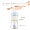Glass Baby Bottle Wide-Bore Quick Flush Bottle Anti-Colic Born Milk Bottle Training Feeding Accessories Water Botellas Para 211023