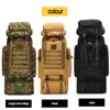 Mochila esportiva de camuflagem tática para uso externo 80L à prova d'água para montanhismo para caminhadas alça ajustável militar