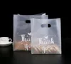 2021 Ny kvalitet Tack Plast Presentpåse Bröd Förvaring Shopping Paket med handtag Party Bröllop Candy Cake Wrapping Väskor