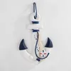 木製装飾地中海飾りホイールボートステアリングラダーアンカー航海のテーマ家の装飾誕生日パーティー吊り台211108