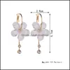 Dangle & Chandelier Earrings Jewelry Fashion Petal Flower Acrylic Zircon Tassel Brincos Transparent Womens Wedding Party Gifts Drop Delivery