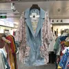 Kadın Ceketler 2021 Yaz Işlemeli Dantel Dikiş Denim Ceket Kadın Çentikli Yaka Bel-Zayıflama İnce Güneş Koruma Üst