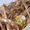 20g / sac Glitter Blush Papier de soie déchiqueté Confetti Boîte-cadeau Panier de remplissage pour la fête de mariage d'anniversaire Fournitures d'emballage RRD7234
