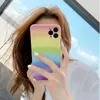 Модный градиент Rainbow Phone Case для iPhone11 11Pro SE XR XS X XS MAX 7 8 плюс силиконовый телефон задняя крышка телефона мягкая оболочка