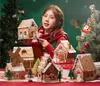 Presentförpackning dagis julkakor hem dekorationer barn handgjorda diy paket ljusa material hemlagad stuga