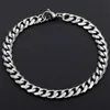 Pulseira cubana link masculino braclet masculino ampla pulseira de aço inoxidável masculino acessórios de aço masculino pulseiras rock chain na mão 240229