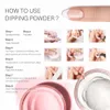 4 in 1 Bright Nude Pink Colors Dipping Tool Kits Set 10g/Box 16ml Base Top Coat Activator Dip Powders Nails Color