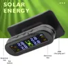 Auto TPMS Solar Lade Reifendruck Überwachungssystem Wasserdichte LCD Display Monitor Typ Sensoren TMPS Sensor Uhr