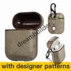 Fashion Designer Cases voor AirPods 3 Airpod Pro Case 1/2 cover Protection Package sleutelhanger oortelefoon shell met luxe patronen covers