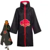 Tobi obito cosplay kostym Akatsuki långärmad cloak halloween karneval rolig vuxen cosplay kostym y0903