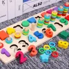 Wooden Montessori Educational Children Early Learning Infant Shape Color number play Board Toy For 3 Year Old Kids Gift