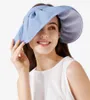 Летние складные козырьки Cap широкие большие Brim защитные ультрафиолетовые защиты женские шапки пляжные шапки для женщин ленты для волос Двухместный соломенная шапка 051102 10 шт.