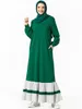 9324 Удобное арабское платье с сшитым контрастным карманом повседневной мусульманина (исключая Headscarf)