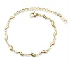 Bracelets de charme SJS1 Chaîne Bracelet en acier inoxydable pour femmes Bijoux en métal doré exquis