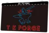 TC1062 T K Anvil Forge Blacksmith Light Sign Dual Color Grawerowanie 3D