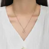 Lucky Grass Main Stone Dancing Pendant Necklace Rose Gold Beating Heart Korean Version Simple and Flexible Clover