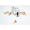 nouveau l'horloge murale décoration de la maison horloges à quartz peinture montre morden conception oiseaux cadeau unique temps d'artisanat balayage Y200109