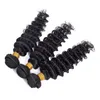 Braziliaanse 100% Menselijk Haar 4 Bundels Diepe Wave Dubbele Inslagen 10-30inch 95-100g / stuk Diepe krullend vier pc's