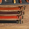 Belts Top Natural Thick Cowhide Leather Retro Casual Brass Buckle Japanese And Korean Style Men's Belt Designer Jeans Fier22