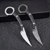 Fast blad Straight Kniv D2 Vit / Svart Stenvaskblad Full Tang G10 Hantera överlevnadstaktiska knivar med KYDEX