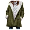 Chaquetas de invierno para mujeres, chaquetas con capucha de lanafolefules para mujer, manga larga, manga larga, talla, abrigo de cardigan caliente con bolsillos W220111