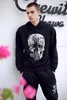 PLEIN BEAR Marke Warme Dicke Sweatshirt Hip-Hop Lose Charakteristische Persönlichkeit Schädel Pullover Strass Luxus männer Hoodie 81477