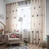 Kids Boys Curtain Airplane Cartoon Embroidery Sheer Curtains Fabrics for Window Bedroom Tulle Curtain Blackout Drape M102#30 Y200421