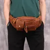 Echtes Leder Taille Vintage Kuh Pack Männer Gürtel Fanny Männlichen Reisetasche Gürtel männer Kette Für Telefon Beutel