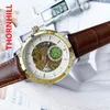 Top marca automática relógios mecânicos homens 42mm couro pulseira de aço inoxidável espelho espelho impermeável relógio de desenhista Montre de luxo