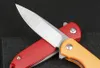 I lager!! JJ066 Liten Flipper Folding Kniv 8Cr14MOV Satinblad ABS + Rostfritt stålhandtag Mini EDC Pocket Knives