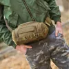 Tactical Waist Pack Fanny Bag Crossbody Shoulder Messenger Pack Outdoor Hunting Vandring Multifunktionell Storage Bag