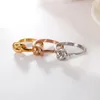 Anelli a grappolo 2021 Silver Fashion Simple Women Kink Gold Stainless Steel Engagement Geometric Korea Girls