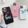 Tasarım Muz Kedi Telefon Kılıfları iPhone 12 Mini 12pro 11 11pro X Xs Max Xr 8 7 6 6 s Artı Moda Cilt Mektubu Kılıf Kapak