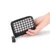 Card Holders Houndstooth Holder Wallet Women Id/ Short Femme Ladies Multiple Slots Money Pouch