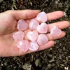 Presentkärlek Puffy Rosa Hjärtformad Sten Kärlek Healing Crystal Gemstone Gemstones Natural Rose Quartz Crystals Gratis frakt