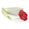 3D 장미 모양 꽃 에나멜 세라믹 커피 차와 접시 숟가락 고급 도자기 컵 크리에이티브 발렌타인 선물 디자인 285W