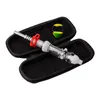 Headshop666 NC015 Colorido Dab Rig Vidro Bongos de água à prova de derramamento Tubos de fumo Clipe de frasco de silicone 10mm 14mm Dicas de cerâmica de titânio Quartz Banger Nail Dabber Tool Case